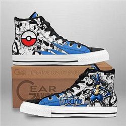 Pokemon Converse - Lucario High Top Shoes Mix Manga | Anime Converse AG0512