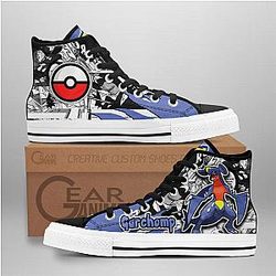 Pokemon Converse - Garchomp High Top Shoes Mix Manga | Anime Converse AG0512