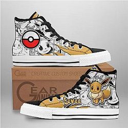 Pokemon Converse - Eevee High Top Shoes Mix Manga | Anime Converse AG0512