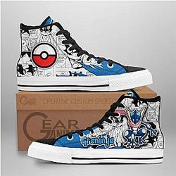 Pokemon Converse - Greninja High Top Shoes Mix Manga | Anime Converse AG0512