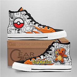 Pokemon Converse - Charmander High Top Shoes Mix Manga | Anime Converse AG0512