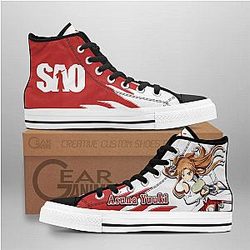 Sword Art Online Converse - Asuna Yuuki High Top Shoes | Anime Converse AG0512