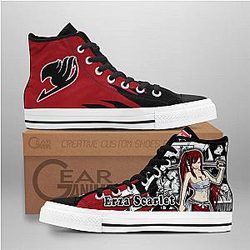 Fairy Tail Converse - Erza Scarlet High Top Shoes Mix Manga | Anime Converse AG0512