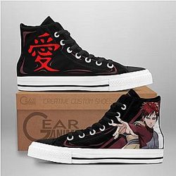 Naruto Converse - Gaara High Top Shoes | Anime Converse AG0512