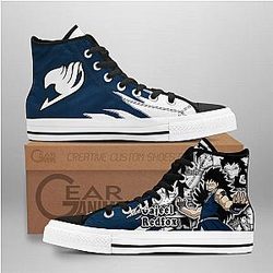 Fairy Tail Converse - Gajeel Redfox High Top Shoes Mix Manga | Anime Converse AG0512