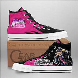 JoJo's Bizarre Adventure Converse - Robert E. O Speedwagon High Top Shoes | Anime Converse AG0512