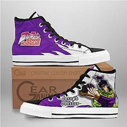 JoJo's Bizarre Adventure Converse - Joseph Joestar High Top Shoes | Anime Converse AG0512