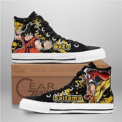 Dragon Ball Converse - Saitama and Goku High Top Shoes | Anime Converse AG0512