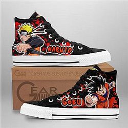 Dragon Ball Converse - Goku and Nrt Uzumaki High Top Shoes | Anime Converse AG0512
