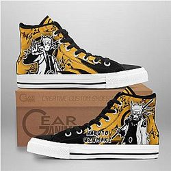 Naruto Converse - Nrt Uzumaki Bijuu Mode High Top Shoes Mix Manga | Anime Converse AG0512