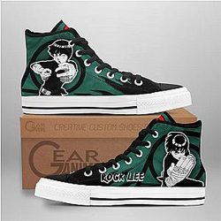 Naruto Converse - Rock Lee High Top Shoes Mix Manga | Anime Converse AG0512