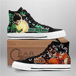 Dragon ball Converse - Gon Freecss and Son Goku High Top Shoes | Anime Converse AG0512