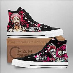 Jujutsu Kaisen Converse - Akaza and Sukuna High Top Shoes | Anime Converse AG0512