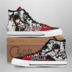 Spy x Family Converse - Yor Forger High Top Shoes Mix Manga | Anime Converse AG0512