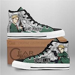 Spy x Family Converse - Loid Forger High Top Shoes Mix Manga | Anime Converse AG0512