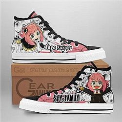 Spy x Family Converse - Anya Forger High Top Shoes Mix Manga | Anime Converse AG0512