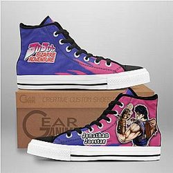 JoJo's Bizarre Adventure Converse - Jonathan Joestar High Top Shoes | Anime Converse AG0512