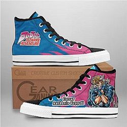 JoJo's Bizarre Adventure Converse - Caesar Anthonio Zeppeli High Top Shoes | Anime Converse AG0512