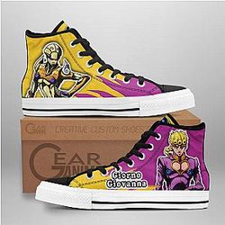 JoJo's Bizarre Adventure Converse - Giorno Giovanna High Top Shoes | Anime Converse AG0512