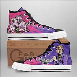 JoJo's Bizarre Adventure Converse - Yoshikage Kira High Top Shoes | Anime Converse AG0512