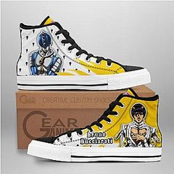 JoJo's Bizarre Adventure Converse - Bruno Bucciarati High Top Shoes | Anime Converse AG0512