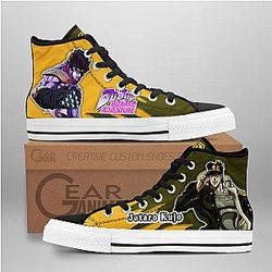 JoJo's Bizarre Adventure Converse - Jotaro Kujo High Top Shoes | Anime Converse AG0512
