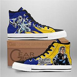 JoJo's Bizarre Adventure Converse - Okuyasu Nijimura High Top Shoes | Anime Converse AG0512