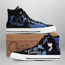 Death Parade Converse - Kurokami no Onna High Top Shoes | Anime Converse AG0512