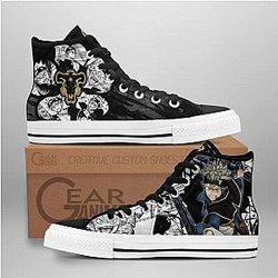Black Clover Converse - Black Bull Asta High Top Shoes | Anime Converse AG0512