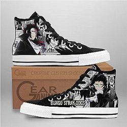 Bungo Stray Dogs Converse - Ryuunosuke Akutagawa High Top Shoes | Anime Converse AG0512