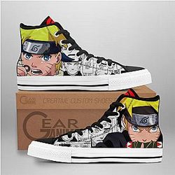 Naruto Converse - Nrt Uzumaki High Top Shoes Mix Manga | Anime Converse AG0512