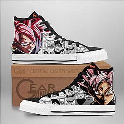 Dragon Ball Converse - Goku Black Rose High Top Shoes Mix Manga | Anime Converse AG0512