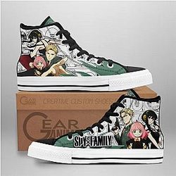 Spy x Family Converse - The Forgers High Top Shoes Mix Manga | Anime Converse AG0512