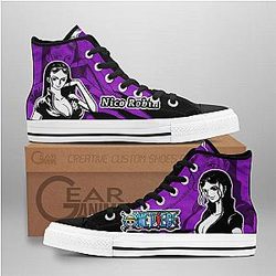 One Piece Converse - Nico Robin High Top Shoes Mix Manga | Anime Converse AG0512