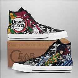 Demon Slayer Converse - Giyuu High Top Shoes | Anime Converse AG0512