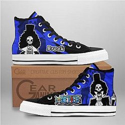 One Piece Converse - Brook High Top Shoes Mix Manga | Anime Converse AG0512
