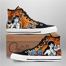 One Piece Converse - Nami High Top Shoes Mix Manga | Anime Converse AG0512