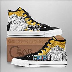 One Piece Converse - Edward Newgate High Top Shoes Mix Manga | Anime Converse AG0512