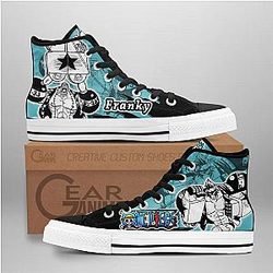 One Piece Converse - Franky High Top Shoes Mix Manga | Anime Converse AG0512