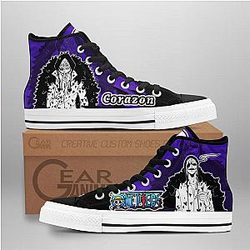 One Piece Converse - Donquixote Rosinante High Top Shoes Mix Manga | Anime Converse AG0512