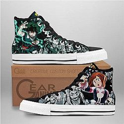 My Hero Academia Converse - Deku & Uraraka High Top Shoes | Anime Converse AG0512