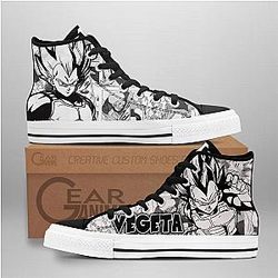 Dragon Ball Converse - Vegeta Blue High Top Shoes | Anime Converse AG0512
