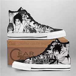 Naruto Converse - Sasuke Uchiha High Top Shoes | Anime Converse AG0512