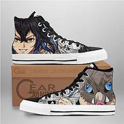 Demon Slayer Converse - Inosuke High Top Shoes Mix Manga | Anime Converse AG0512