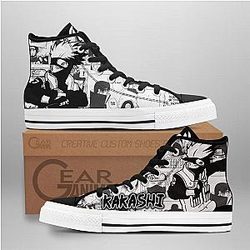 Naruto Converse - Kakashi Hatake High Top Shoes | Anime Converse AG0512