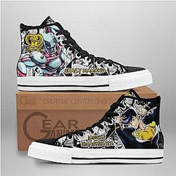 Jojo's Birraze Adventure Converse - Josuke Higashikata High Top Shoes | Anime Converse AG0512
