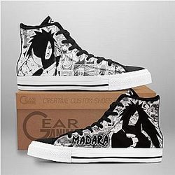 Naruto Converse - Madara Uchiha High Top Shoes | Anime Converse AG0512