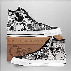One Piece Converse - Portgas D. Ace High Top Shoes | Anime Converse AG0512