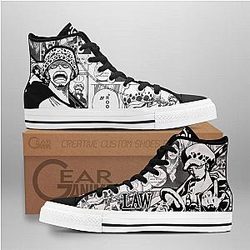 One Piece Converse - Trafalgar D. Law High Top Shoes | Anime Converse AG0512