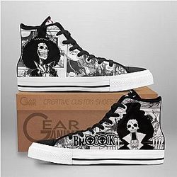 One Piece Converse - Brook High Top Shoes | Anime Converse AG0512